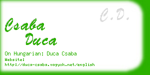 csaba duca business card